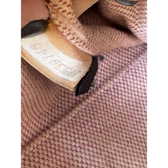 Dooney & Bourke Black Leather Tote Bag With Brown Trim & Gold Logo - Picture 8 of 10